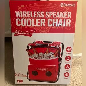 Never Used Budweiser Bluetooth Speaker Cooler Chair
